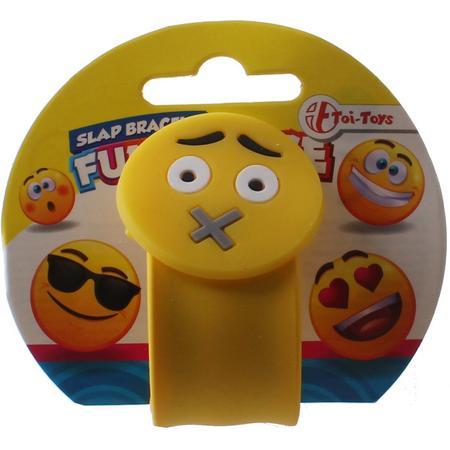 Toi-toys Klaparmband Emoticon Zwijgen Meisjes 8 X 5 Cm Geel
