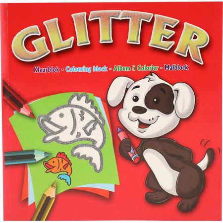 Toi-toys Kleurboek Glitter Junior 19 Cm Karton/papier Rood