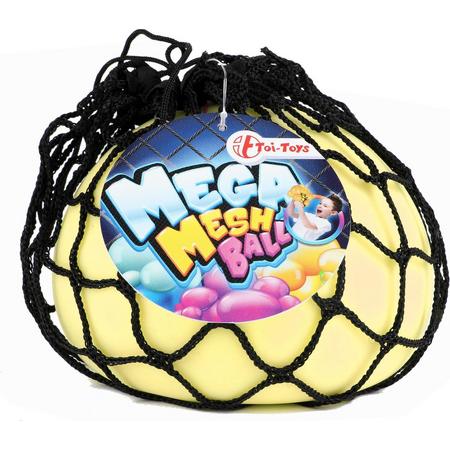 Toi-toys Knijpbal Mega Junior 18 Cm Mesh Geel 2-delig