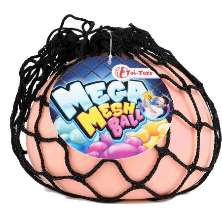 Toi-toys Knijpbal Mega Junior 18 Cm Mesh Oranje 2-delig