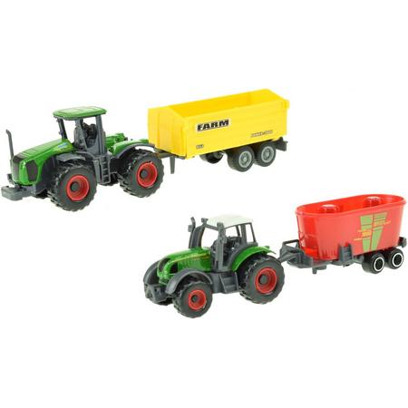 Toi-toys Landbouwvoertuigen-set 4-delig 16 Cm Groen/rood/geel