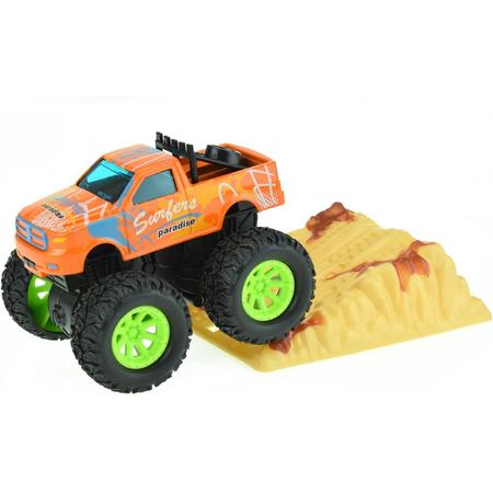 Toi-toys Metal Frictie Monstertruck 9cm Oranje