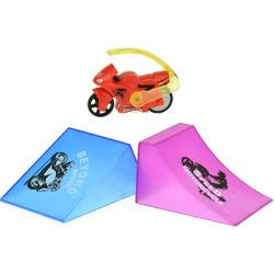 Toi-toys Mini-motor Turbo Racers Met Schans 3-delig Paars/rood