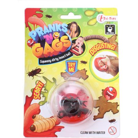 Toi-toys Pranksn Gags Insecten Stressbal Zwart Met Bloed 5,5 Cm