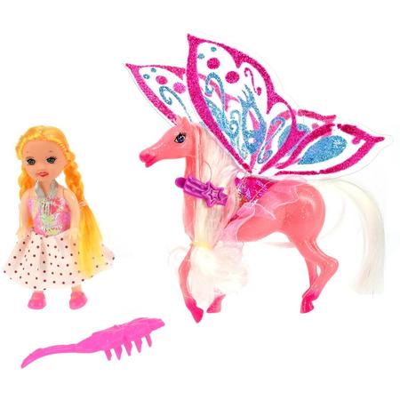 Toi-toys Prinses Met Elvenpaard Roze 4-delig