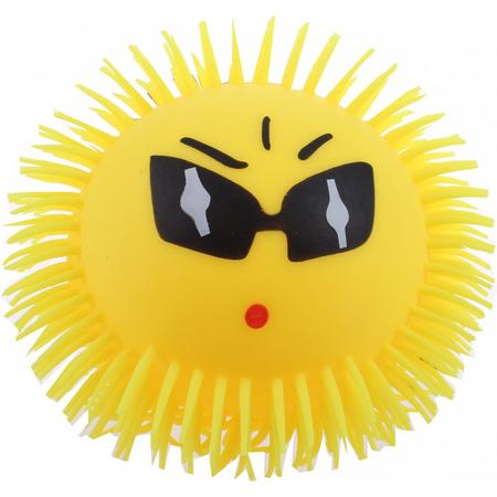 Toi-toys Pufferbal Emoji Bril Geel 15 Cm