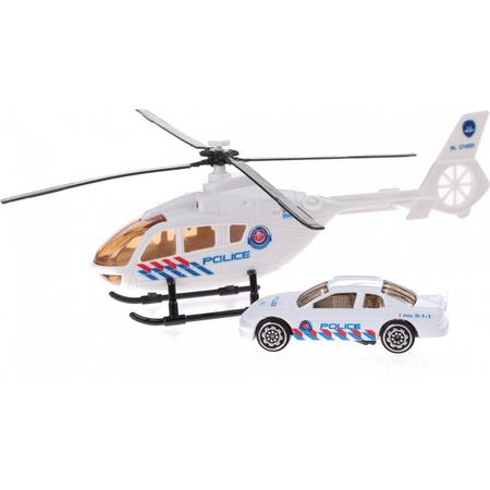 Toi-toys Rescue Team Set Helikopter Met Auto Wit Politie
