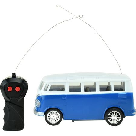 Toi-toys Retro Busje Met Licht Blauw