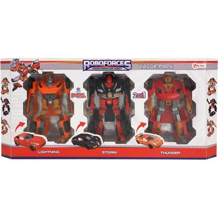 Toi-toys Roboforces Transformer Robots 10 Cm 3-delig