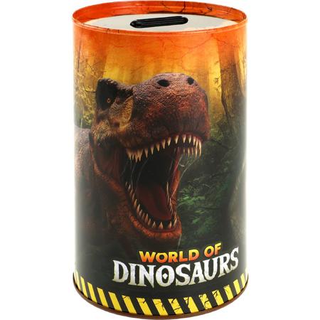 Toi-toys Spaarpot World Of Dinosaurs 15 X 10 Cm Bruin/oranje