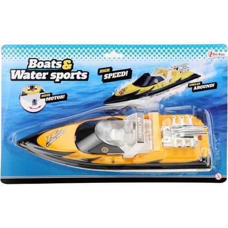 Toi-toys Speedboot Geel 25 Cm
