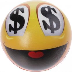Toi-toys Speelbal Funny Face Dollar Geel 9,5 Cm