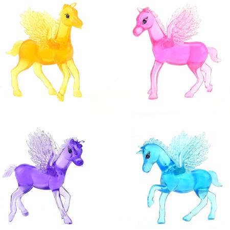 Toi-toys Speelfiguren Dream Horse Pegasus 6,5 Cm 4 Stuks