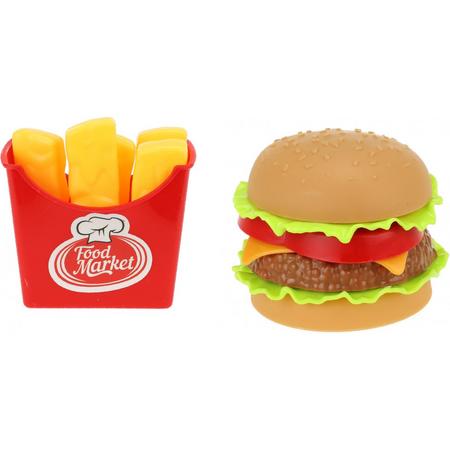 Toi-toys Speelgoedeten Hamburger En Friet 7 Cm Multicolor