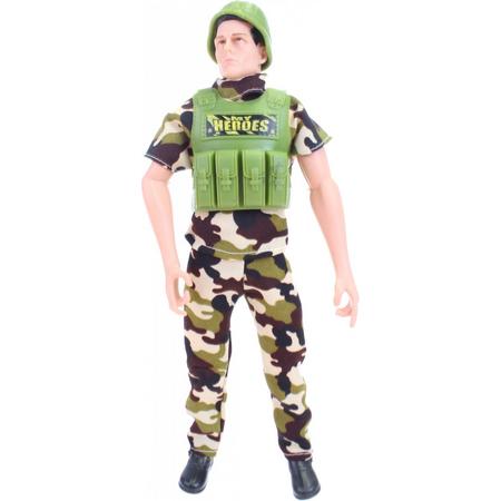 Toi-toys Speelset Army Soldaat Met Accessoires 8-delig 27 Cm