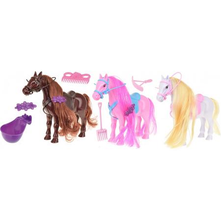 Toi-toys Speelset Paarden Met Accessoires 15 Cm Multicolor