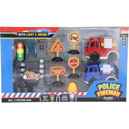 Toi-toys Speelset Politie En Brandweer 9-delig