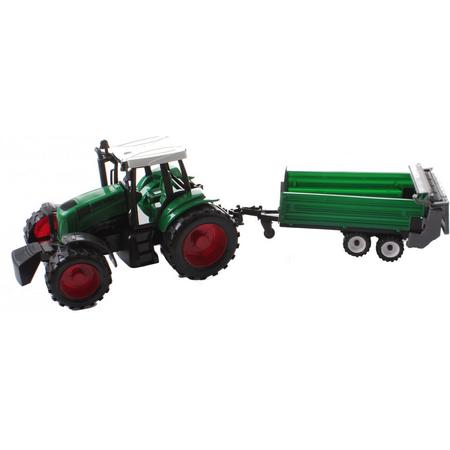 Toi-toys Speelset Tractor Met Aanhanger Kiepkar 42 Cm Groen