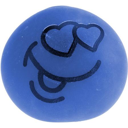 Toi-toys Stressbal Emoticon Hartjes 5,5 Cm Blauw
