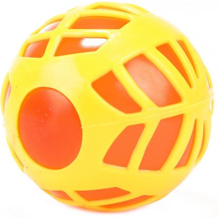 Toi-toys Stuiterbal Spiderweb Junior 10 Cm Geel/oranje