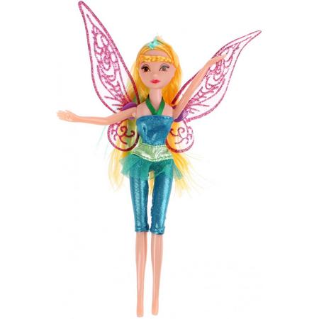 Toi-toys Tienerpop Butterfly Fairy Met Vleugels 22 Cm Blauw