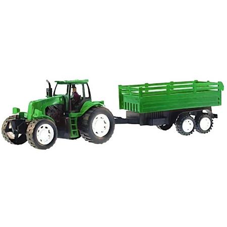 Toi-toys Tractor Met Aanhanger Groen 42 Cm