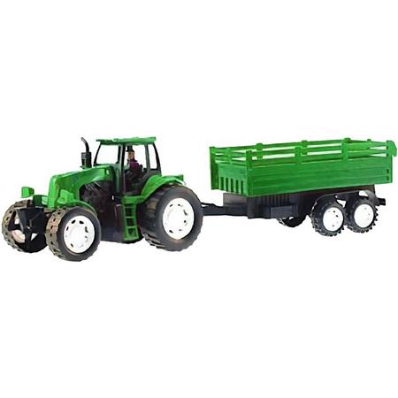 Toi-toys Tractor Met Aanhanger Kar Groen 42 Cm