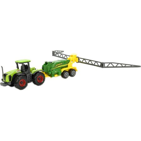 Toi-toys Tractor Met Aanhanger Sprayer 15 Cm Groen/geel