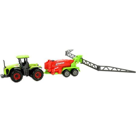 Toi-toys Tractor Met Aanhanger Sprayer 15 Cm Groen/rood
