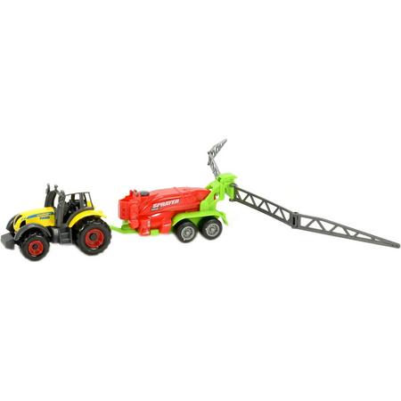 Toi-toys Tractor Met Spuitwagen 16 Cm Geel
