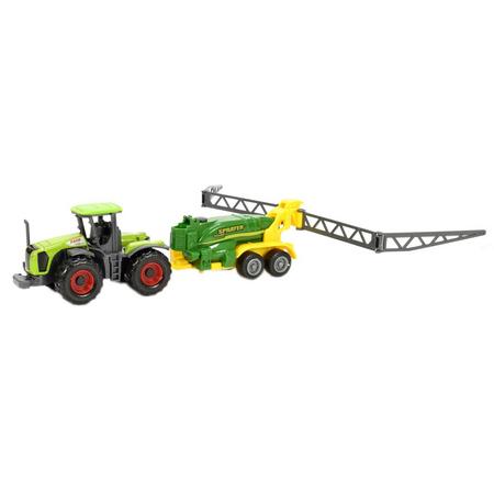 Toi-toys Tractor Met Spuitwagen 16 Cm Groen/geel