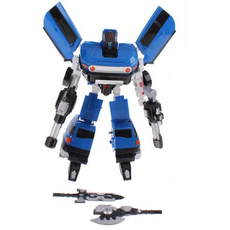 Toi-toys Transformation Robot Busje 26 Cm Blauw