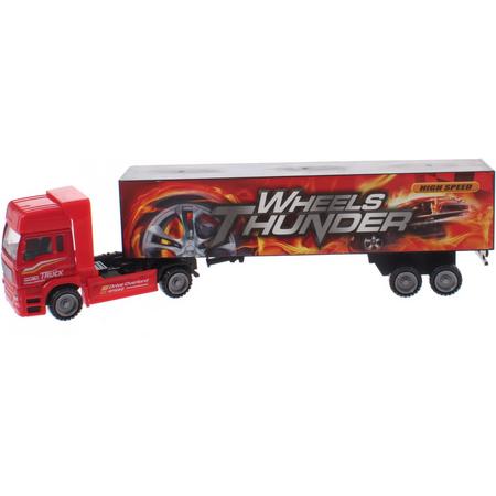 Toi-toys Transporter Truck Met Oplegger Rood 30 Cm