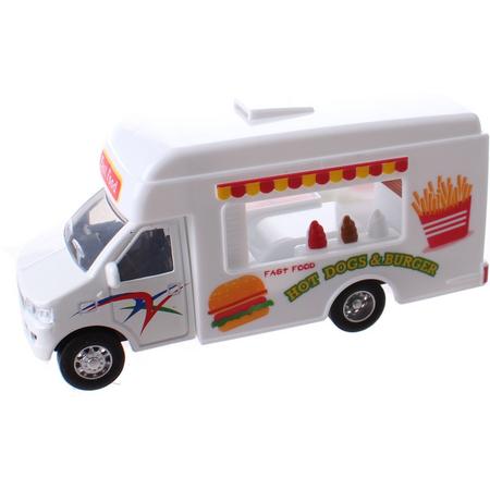 Toi-toys Truck Hot Dog Pull Back 12 Cm Jongens Wit