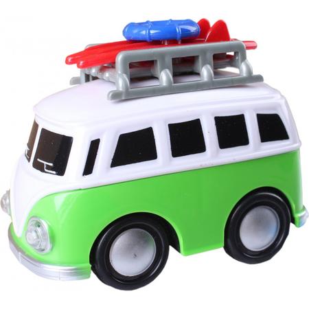 Toi-toys Volkswagenbus 10 Cm Groen Met Strandspullen