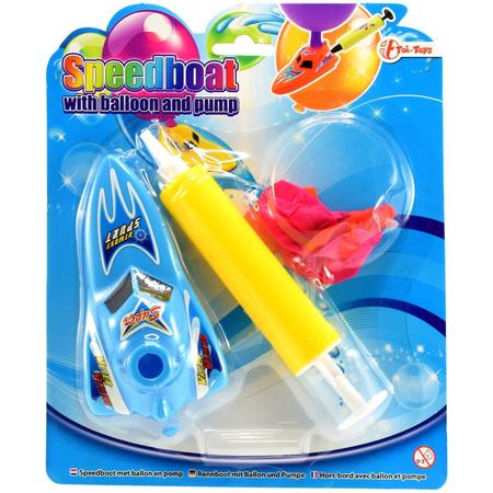Toi-toys Waterballon Speedboot 3-delig Blauw 13 Cm