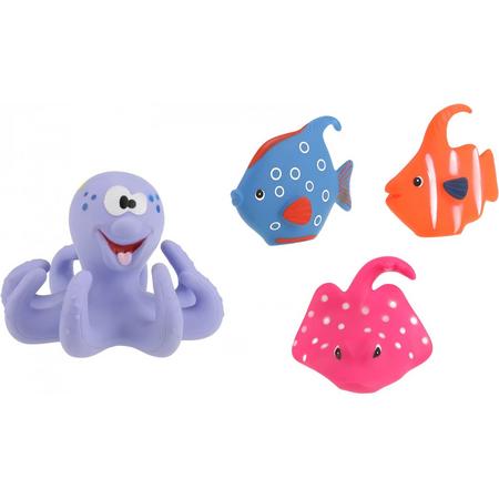 Toi-toys Waterdiertjes Octopus Met Vissen Paars 17 Cm