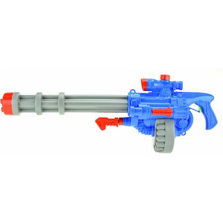 Toi-toys Waterpistool Machinegeweer Blauw/grijs 65 Cm
