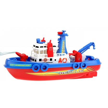 Toi-toys Waterspuitende Sleepboot 24 Cm  Rood/blauw