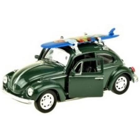 Toi-toys Welly Volkswagen Beetle Met Surfplank Groen 12 Cm