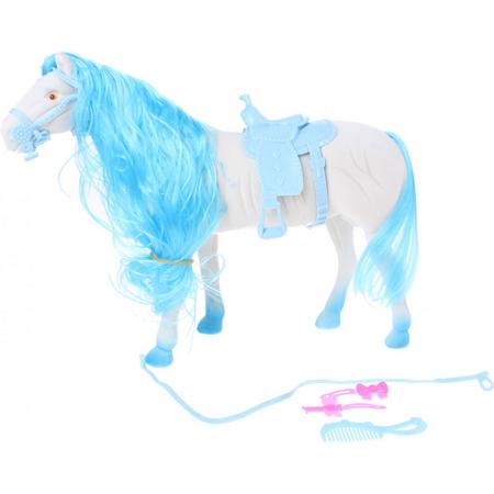 paard blauw 28 cm 5-delig blauw