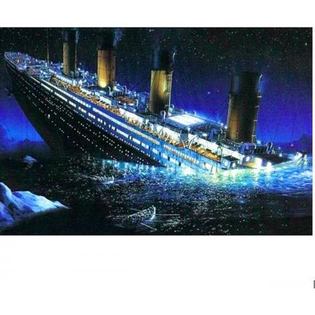 TOPMO- The Titanic- Diamond painting pakket - HQ Diamond Painting - volledig dekkend - Diamant Schilderen – voor Volwassenen – ROND - 40 x 50 CM