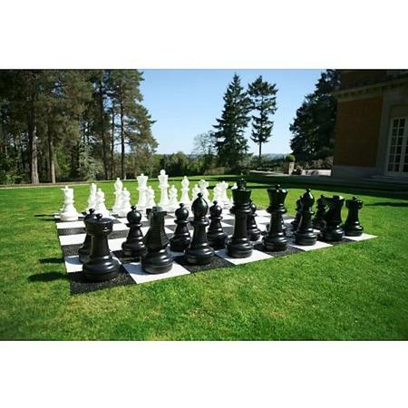 Tuin Schaken Groot - Kunststof - tot 64 cm hoog, schaken voor buiten, XXL giga groot schaakspel