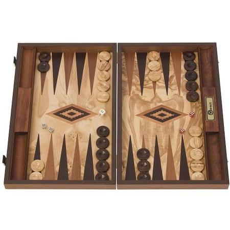 Ultieme backgammon set, 4kg, olijfboomhout, handgemaakt in Griekenland
