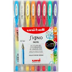 8 stuks Uni-ball Signo gelpennen 0.7 mm Pastel kleuren