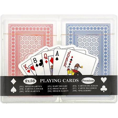 Speelkaarten Premium - 2 X 56 Cards - Incl. Bewaardoos
