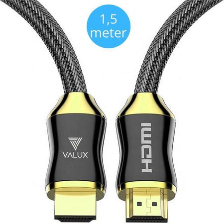 Valux HDMI Kabel 2.0 - Ultra HD 4K High Speed (60hz) - Vergulde Connectoren - 1,5 Meter