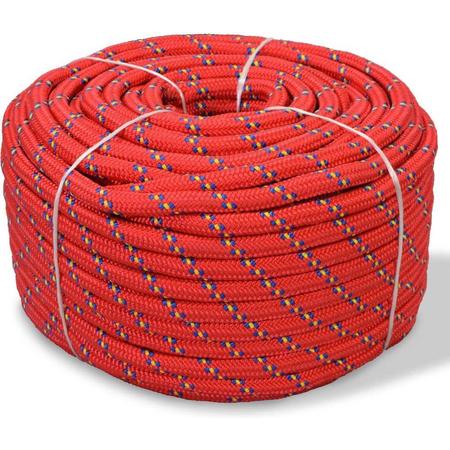 Boot touw 14 mm 250 m polypropyleen rood