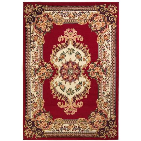 Tapijt Oriental Perzisch ontwerp 140x200 cm rood/beige