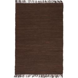 Vloerkleed Chindi handgeweven 120x170 cm katoen bruin